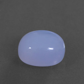 3.55 ct Blue Chalcedony Stone, Natural Chalcedony in Oval Cabochon Shape for Sale