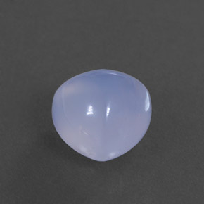 3.31 ct Blue Chalcedony Stone, Natural Chalcedony in Trillion Cabochon Shape for Sale