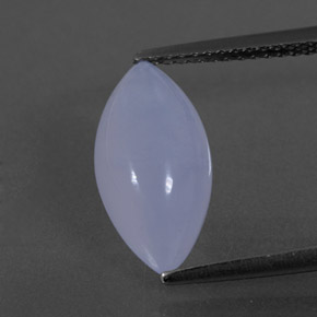 3.04 ct Blue Chalcedony Gemstone, Chalcedony Gem in Marquise Cabochon Shape for Sale.