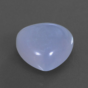 3.44 ct Blue Chalcedony Stone, Natural Chalcedony in Trillion Cabochon Shape for Sale