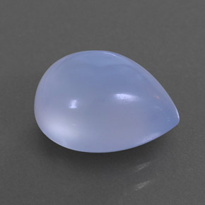 3.59 ct Blue Chalcedony Stone, Natural Chalcedony in Pear Cabochon Shape for Sale