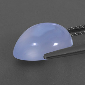 Chalcedony Gemstone in 11.1 x 8.9 mm Size for Sale, Chalcedony Stone in Lavender Blue Color