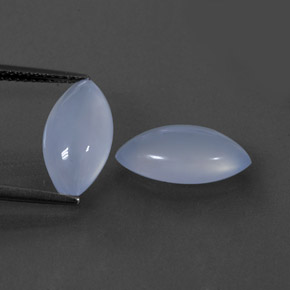5.40 ct Blue Chalcedony Gemstone, Chalcedony Gem in Marquise Cabochon Shape for Sale.