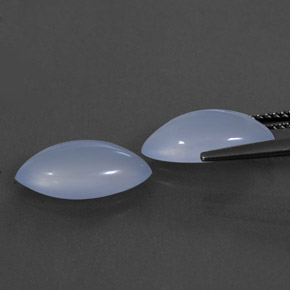 Chalcedony Gemstone in 14 x 7 mm (calibrated) Size for Sale, Chalcedony Stone in Lavender Blue Color