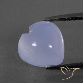 Calcédoine Coeur 3,82 ct, 10,2 x 10,1 mm du Brésil, Photo A