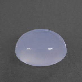 4.08 ct Blue Chalcedony Stone, Natural Chalcedony in Oval Cabochon Shape for Sale