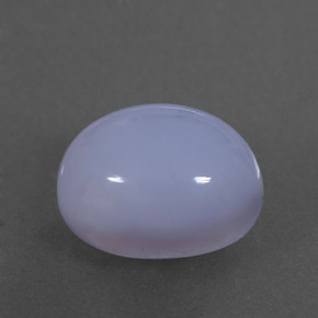 4.91 ct Blue Chalcedony Stone, Natural Chalcedony in Oval Cabochon Shape for Sale