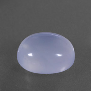 4.37 ct Blue Chalcedony Stone, Natural Chalcedony in Oval Cabochon Shape for Sale