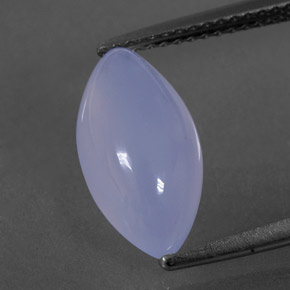 3.04 ct Blue Chalcedony Gemstone, Chalcedony Gem in Marquise Cabochon Shape for Sale.