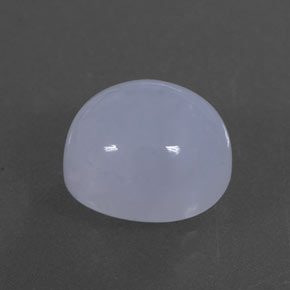 3.23 ct Blue Chalcedony Stone, Natural Chalcedony in Oval Cabochon Shape for Sale