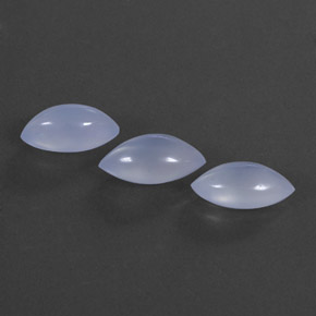 Chalcedony Gemstone in 12.6 x 6.4 mm Size for Sale, Chalcedony Stone in Lavender Blue Color