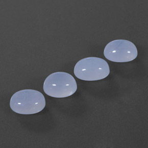12.60 ct Blue Chalcedony Stone, Natural Chalcedony in Oval Cabochon Shape for Sale