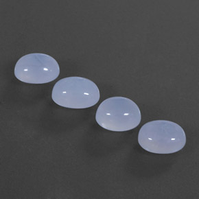 Chalcedony Gemstone in 10 x 8 mm (calibrated) Size for Sale, Chalcedony Stone in Lavender Blue Color
