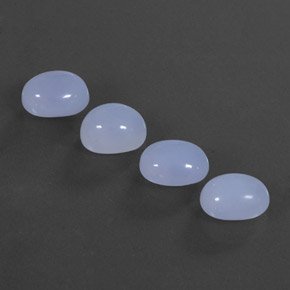 11.73 ct Blue Chalcedony Gemstone, Chalcedony Gem in Oval Cabochon Shape for Sale.