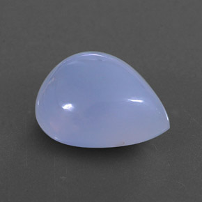 4.83 ct Blue Chalcedony Stone, Natural Chalcedony in Pear Cabochon Shape for Sale