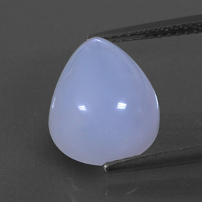 5.47 ct Blue Chalcedony Gemstone, Chalcedony Gem in Pear Cabochon Shape for Sale.