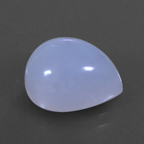5.47 ct Blue Chalcedony Stone, Natural Chalcedony in Pear Cabochon Shape for Sale