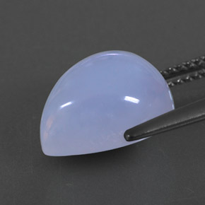 Chalcedony Gemstone in 12 x 9.8 mm Size for Sale, Chalcedony Stone in Lavender Blue Color