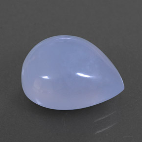 4.63 ct Blue Chalcedony Stone, Natural Chalcedony in Pear Cabochon Shape for Sale