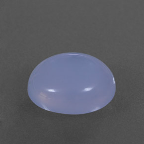 4.71 ct Blue Chalcedony Stone, Natural Chalcedony in Oval Cabochon Shape for Sale