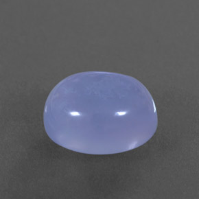 4.58 ct Blue Chalcedony Stone, Natural Chalcedony in Oval Cabochon Shape for Sale