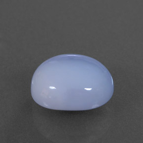 3.97 ct Blue Chalcedony Stone, Natural Chalcedony in Oval Cabochon Shape for Sale