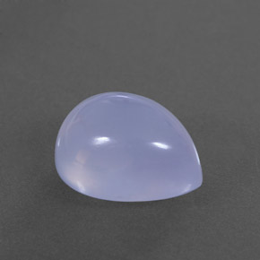4.10 ct Blue Chalcedony Stone, Natural Chalcedony in Pear Cabochon Shape for Sale