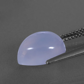 Chalcedony Gemstone in 11.3 x 8.9 mm Size for Sale, Chalcedony Stone in Lavender Blue Color