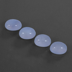 12.19 ct Blue Chalcedony Gemstone, Chalcedony Gem in Oval Cabochon Shape for Sale.