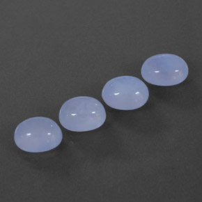 12.19 ct Blue Chalcedony Stone, Natural Chalcedony in Oval Cabochon Shape for Sale