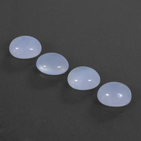 Chalcedony Gemstone in 10 x 8 mm (calibrated) Size for Sale, Chalcedony Stone in Lavender Blue Color