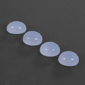 8.63 ct Blue Chalcedony Gemstone, Chalcedony Gem in Oval Cabochon Shape for Sale.