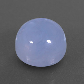 3.78 ct Blue Chalcedony Stone, Natural Chalcedony in Round Cabochon Shape for Sale