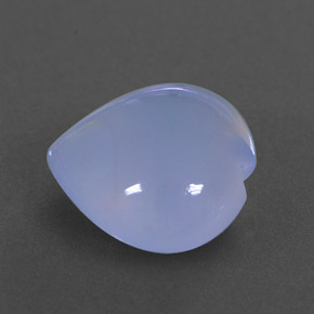 3.01 ct Blue Chalcedony Stone, Natural Chalcedony in Heart Cabochon Shape for Sale