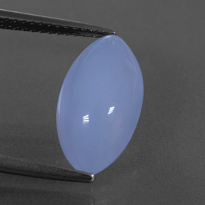 4.75 ct Blue Chalcedony Gemstone, Chalcedony Gem in Marquise Cabochon Shape for Sale.