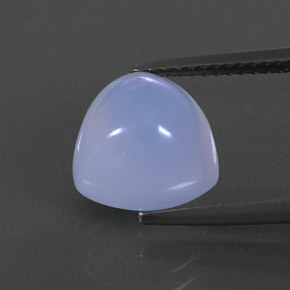 4.27 ct Blue Chalcedony Gemstone, Chalcedony Gem in Trillion Cabochon Shape for Sale.