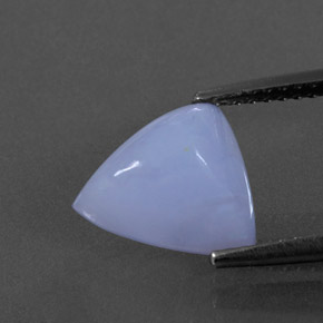 3.38 ct Blue Chalcedony Gemstone, Chalcedony Gem in Trillion Cabochon Shape for Sale.