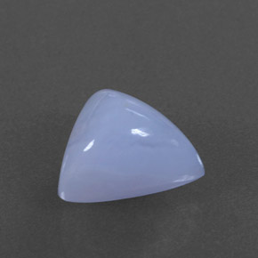3.38 ct Blue Chalcedony Stone, Natural Chalcedony in Trillion Cabochon Shape for Sale