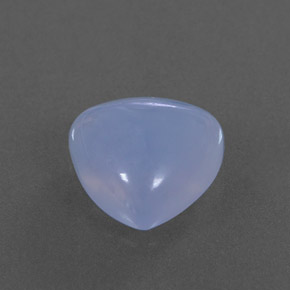 4.18 ct Blue Chalcedony Stone, Natural Chalcedony in Trillion Cabochon Shape for Sale