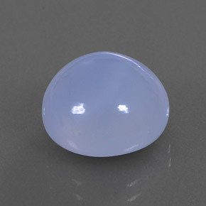 8.32 ct Blue Chalcedony Stone, Natural Chalcedony in Round Cabochon Shape for Sale