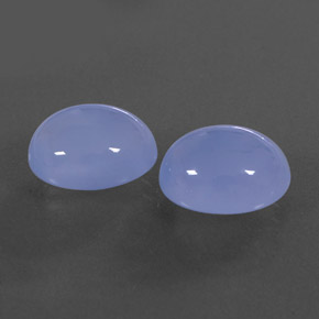 10.71 ct Blue Chalcedony Stone, Natural Chalcedony in Oval Cabochon Shape for Sale