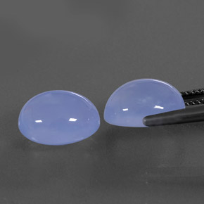 Chalcedony Gemstone in 12 x 10 mm (calibrated) Size for Sale, Chalcedony Stone in Lavender Blue Color