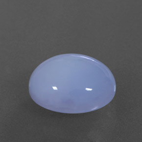 4.96 ct Blue Chalcedony Stone, Natural Chalcedony in Oval Cabochon Shape for Sale