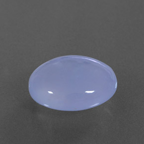 4.21 ct Blue Chalcedony Stone, Natural Chalcedony in Oval Cabochon Shape for Sale