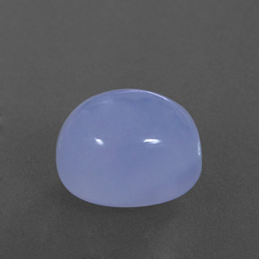 5.20 ct Blue Chalcedony Stone, Natural Chalcedony in Oval Cabochon Shape for Sale