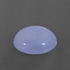 4.14 ct Blue Chalcedony Stone, Natural Chalcedony in Oval Cabochon Shape for Sale
