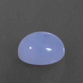 4.38 ct Blue Chalcedony Stone, Natural Chalcedony in Oval Cabochon Shape for Sale