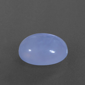 3.66 ct Blue Chalcedony Stone, Natural Chalcedony in Oval Cabochon Shape for Sale