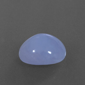 3.35 ct Blue Chalcedony Stone, Natural Chalcedony in Oval Cabochon Shape for Sale