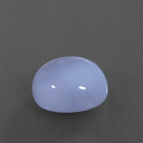 3.64 ct Blue Chalcedony Stone, Natural Chalcedony in Oval Cabochon Shape for Sale